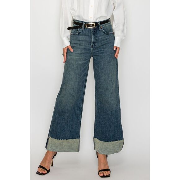 HIGH RISE CUFFED A WIDE LEG JEANS Artemis Vintage 7/27